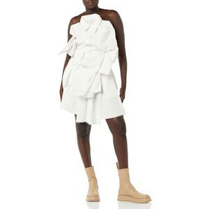 Maison Blanche Size 6 (XXL) All-Gender Draped Button-Down Shirt White NWT Asymme